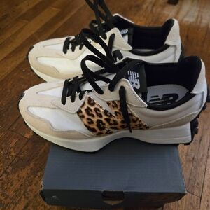New Balance Women's Leopard Print Sneakers - Black and White